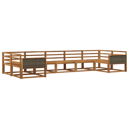 Set di divani da esterno 7 pcs Naturale | homemem39