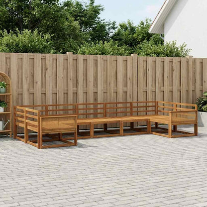Set di divani da esterno 7 pcs Naturale | homemem39