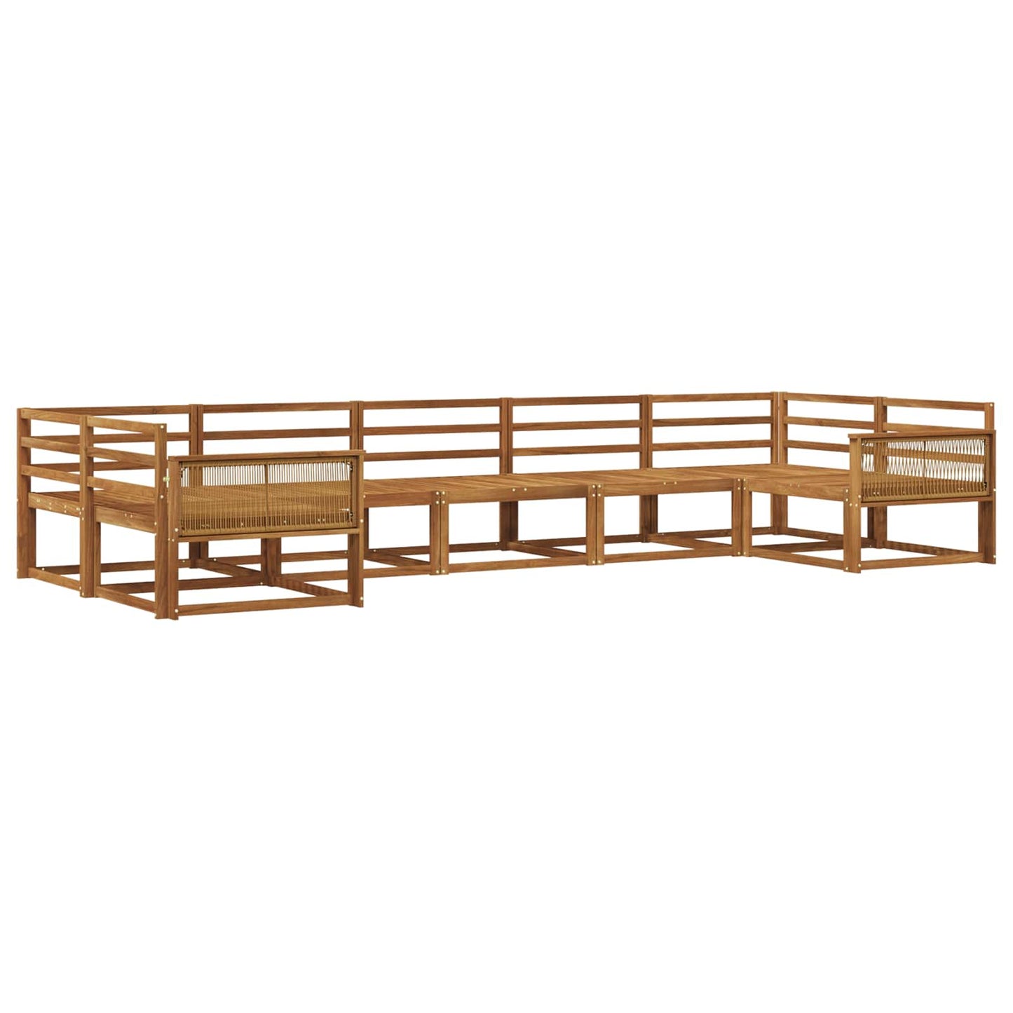 Set di divani da esterno 7 pcs Naturale | homemem39