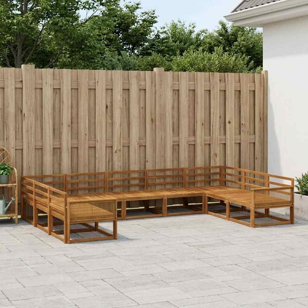 Set di divani da esterno 9 pcs Naturale