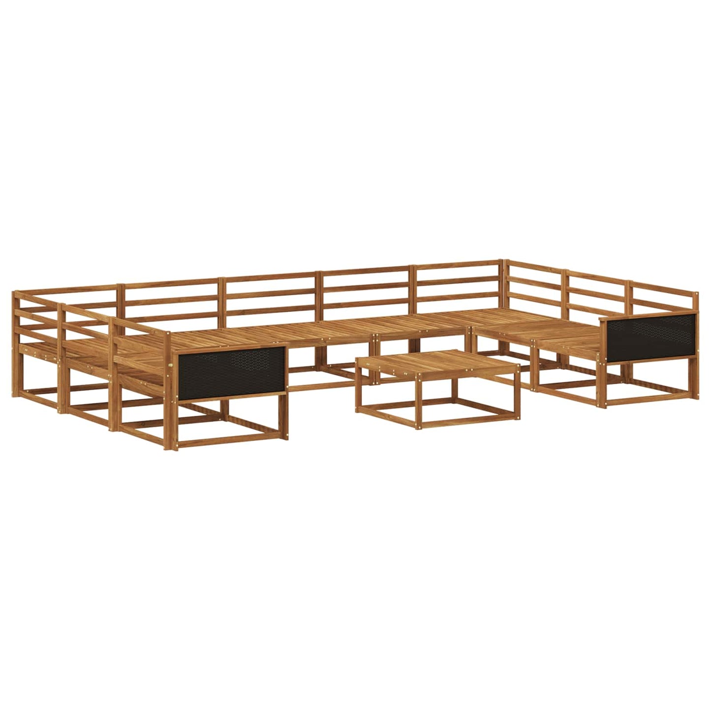 Set di divani da esterno 10 pcs Naturale | homemem39