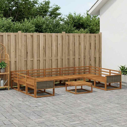 Set di divani da esterno 10 pcs Naturale