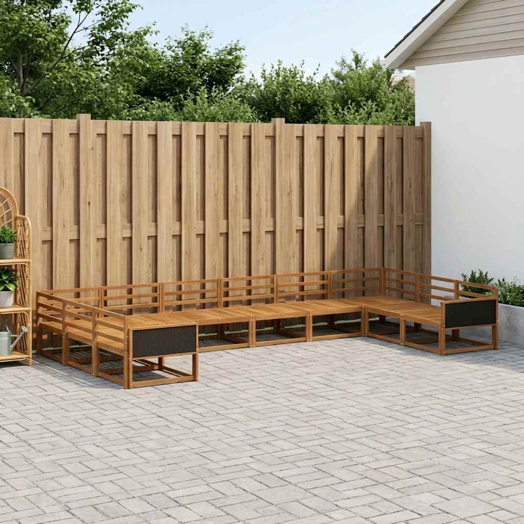 Set di divani da esterno 10 pcs Naturale | homemem39