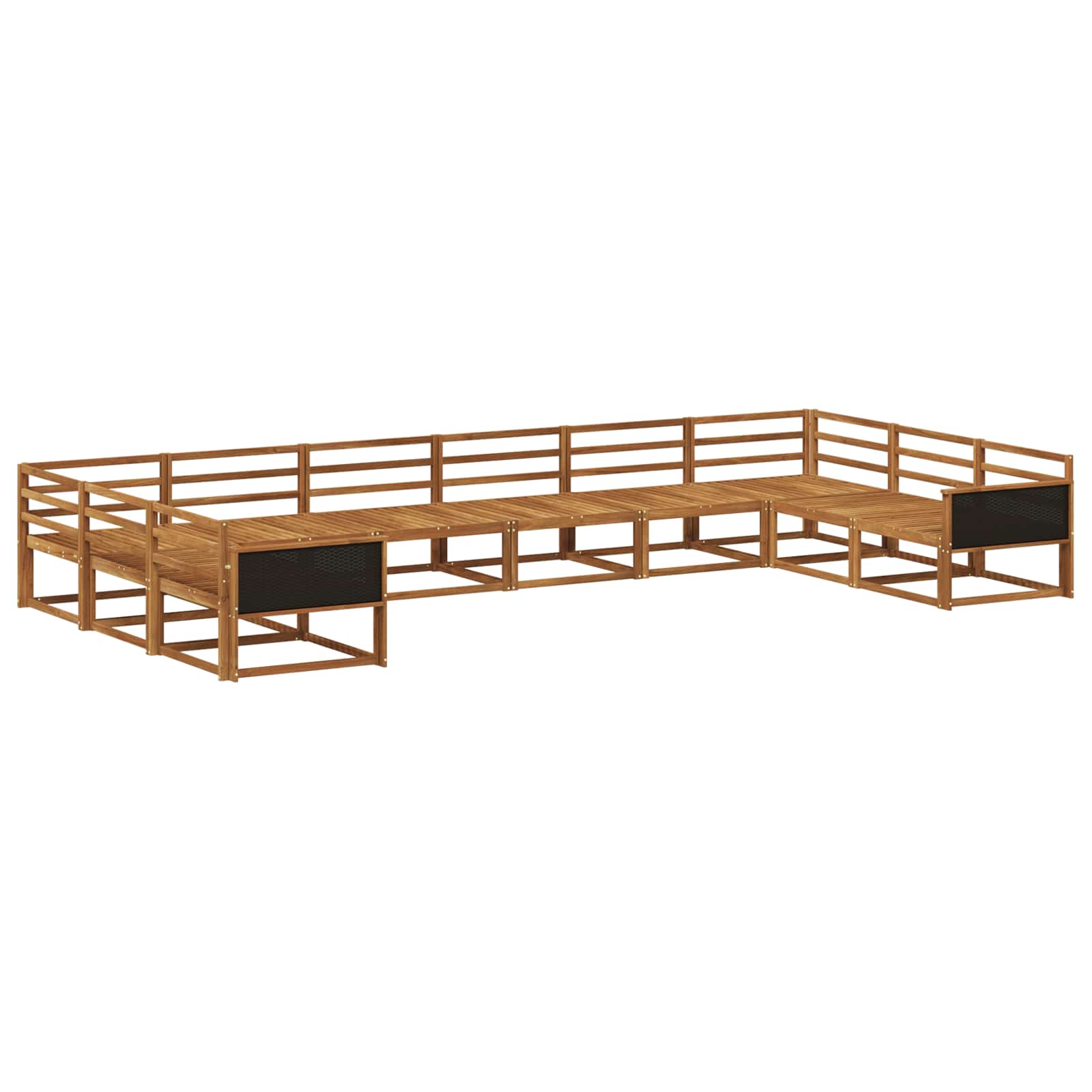 Set di divani da esterno 10 pcs Naturale | homemem39