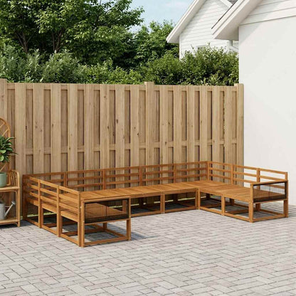 Set di divani da esterno 10 pcs Naturale | homemem39