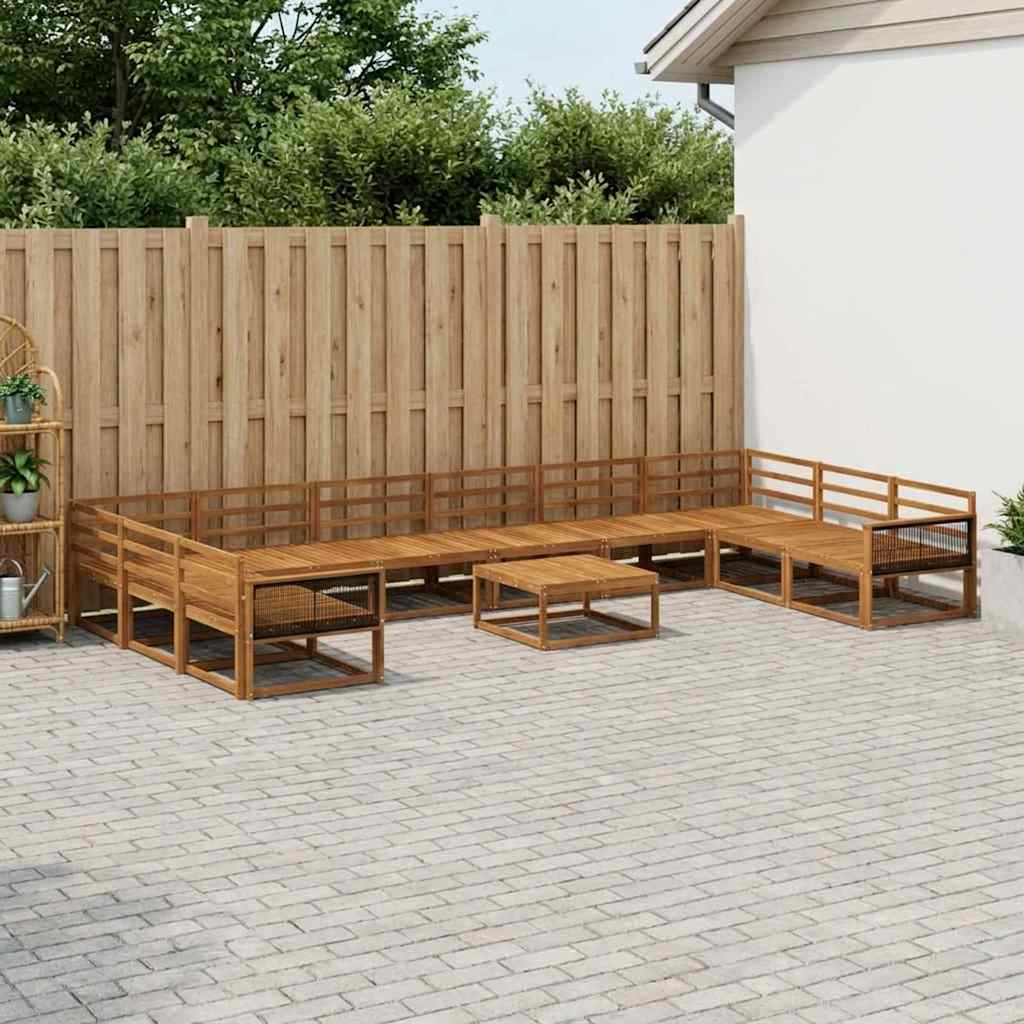 Set di divani da esterno 11 pcs Naturale