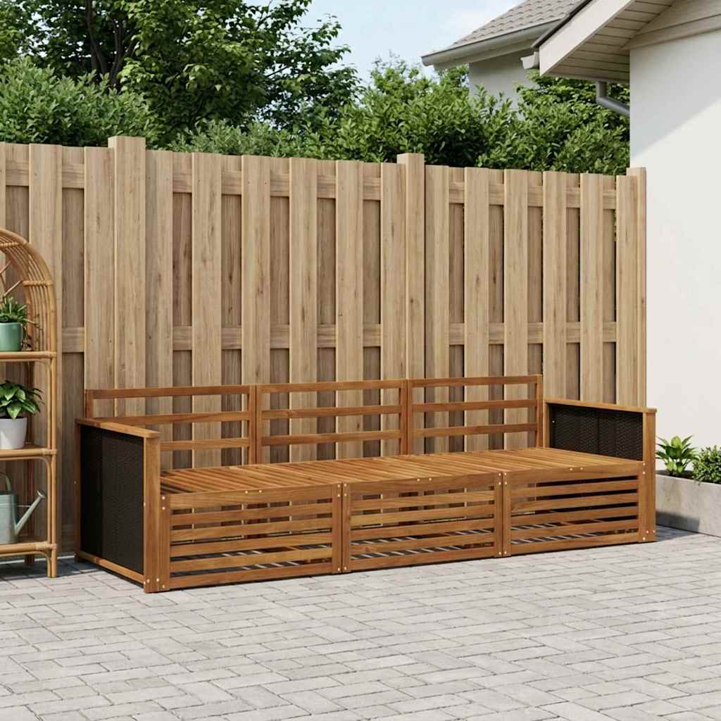 Set di divani da esterno 3 pcs Naturale | homemem39