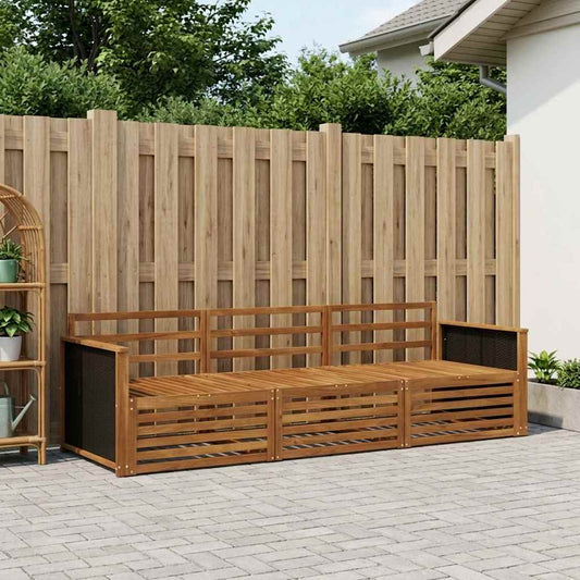 Set di divani da esterno 3 pcs Naturale | homemem39