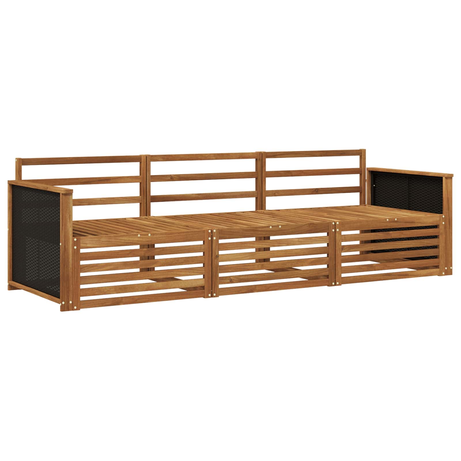Set di divani da esterno 3 pcs Naturale | homemem39