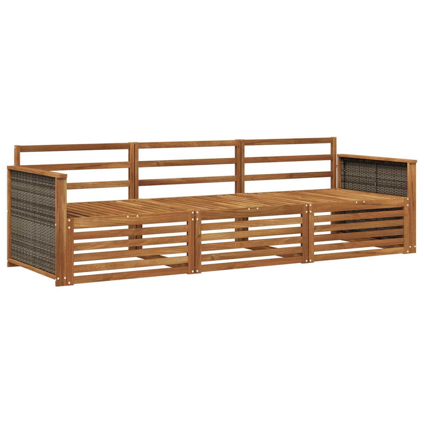 Set di divani da esterno 3 pcs Naturale