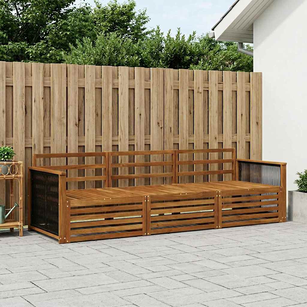 Set di divani da esterno 3 pcs Naturale | homemem39