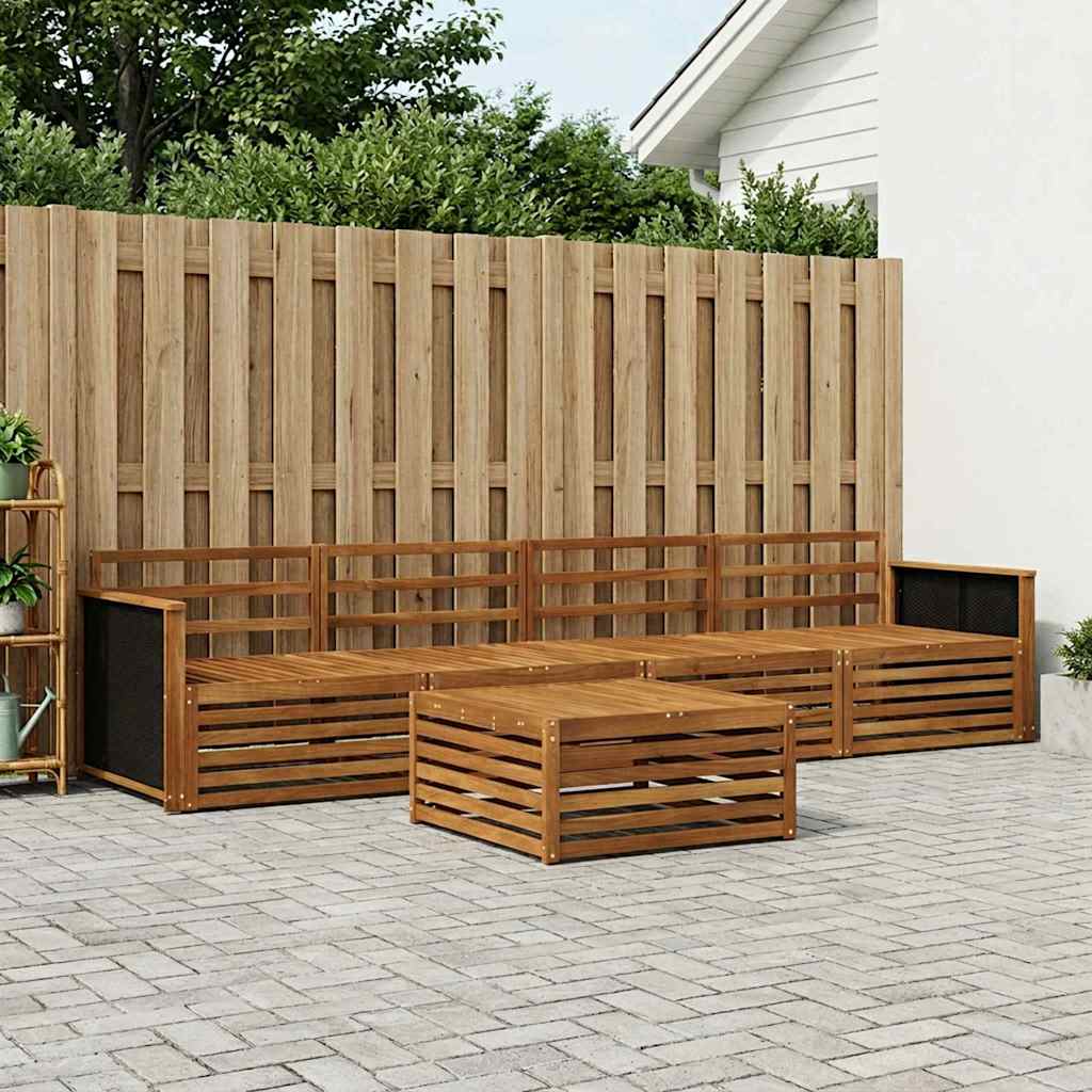 Set di divani da esterno 5 pcs Naturale | homemem39