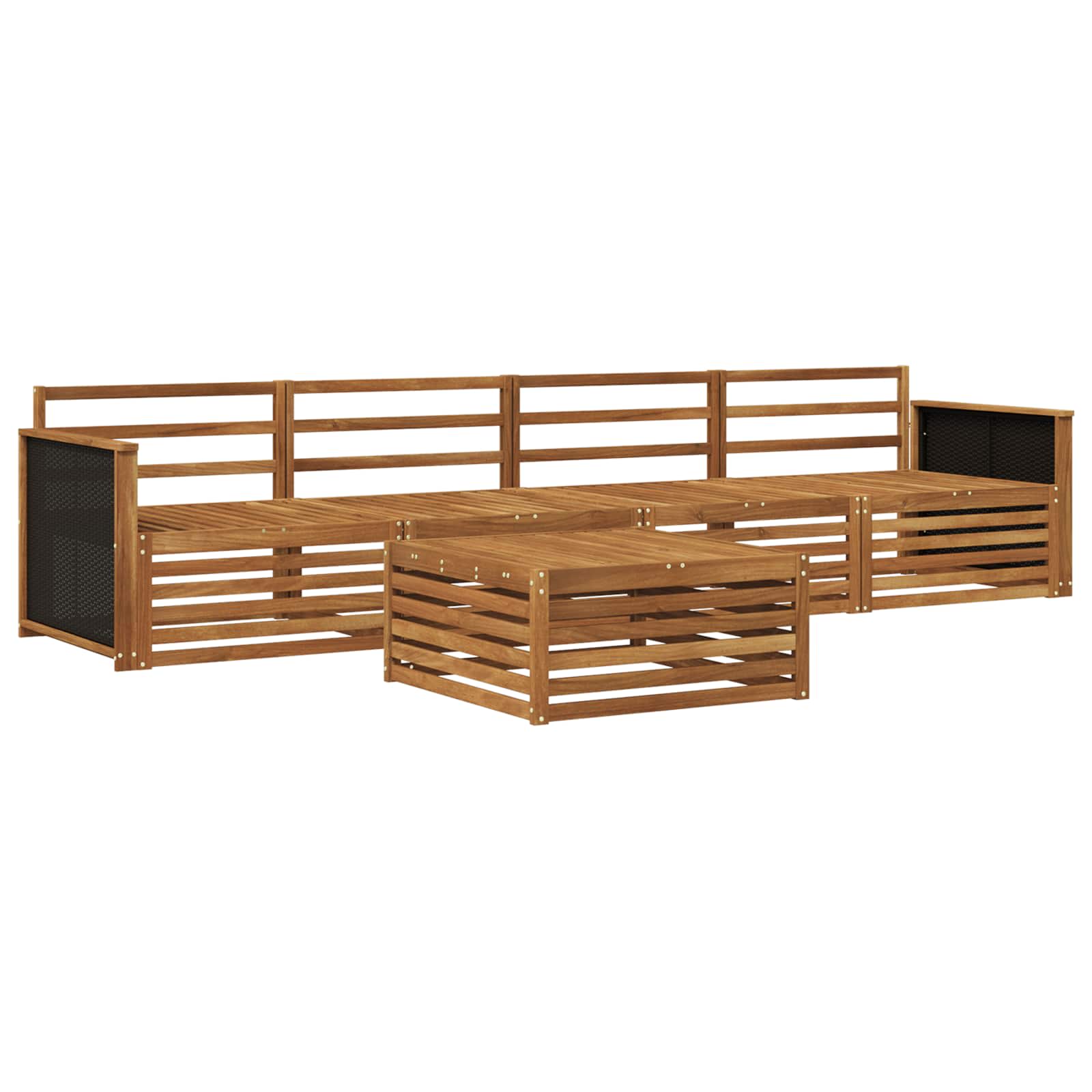 Set di divani da esterno 5 pcs Naturale | homemem39