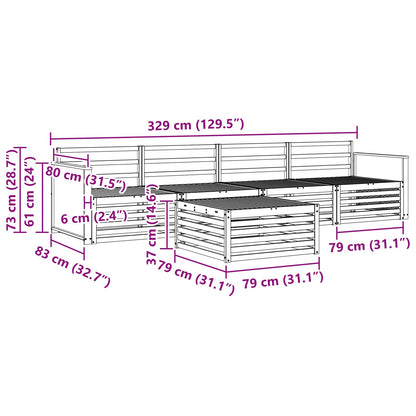Set di divani da esterno 5 pcs Naturale | homemem39