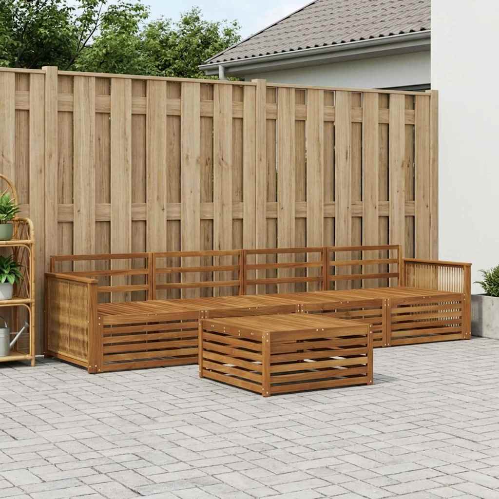 Set di divani da esterno 5 pcs Naturale | homemem39