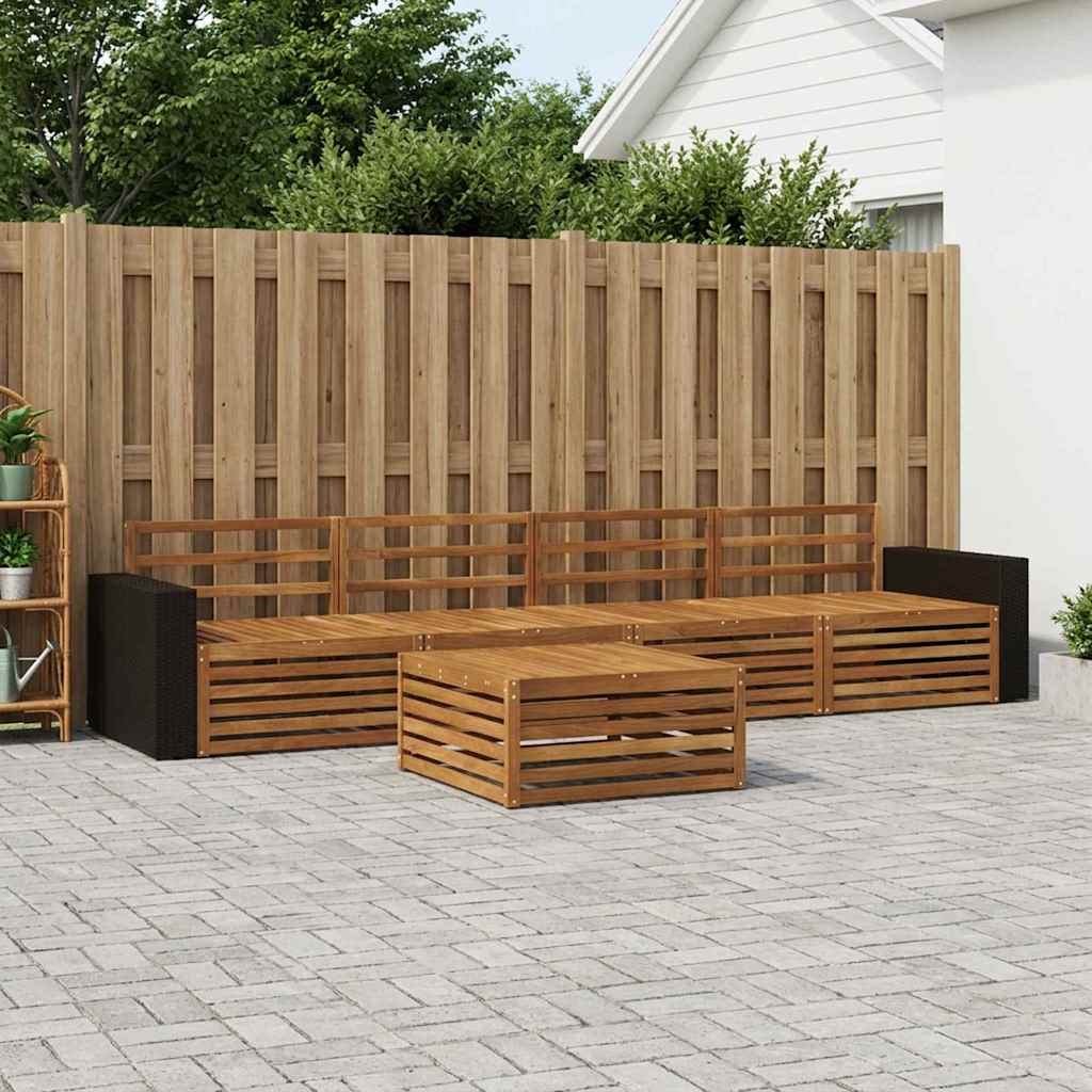 Set di divani da esterno 5 pcs Naturale | homemem39