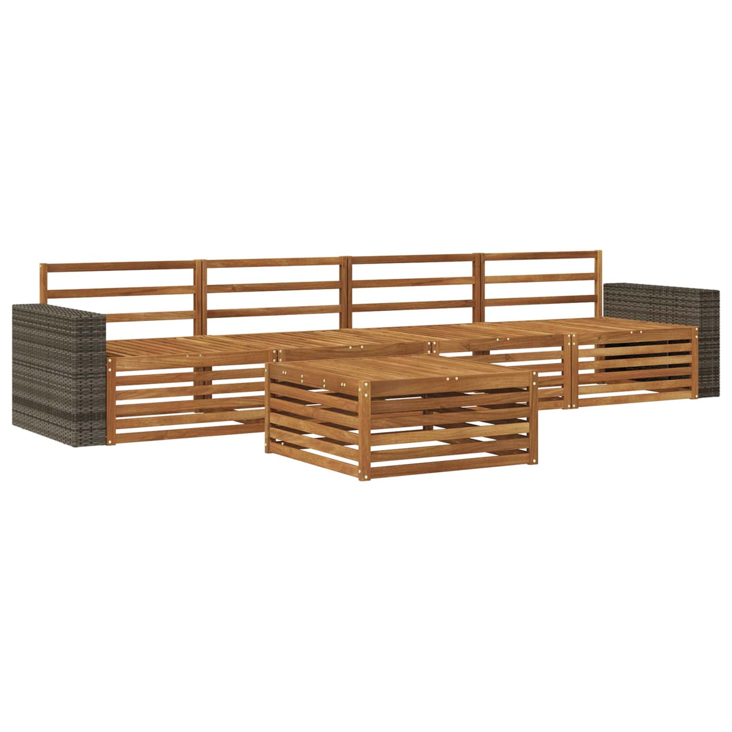 Set di divani da esterno 5 pcs Naturale | homemem39