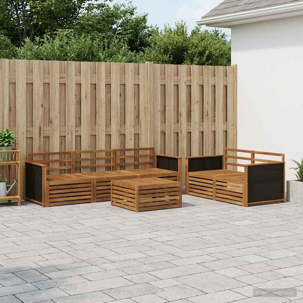 Set di divani da esterno 6 pcs Naturale