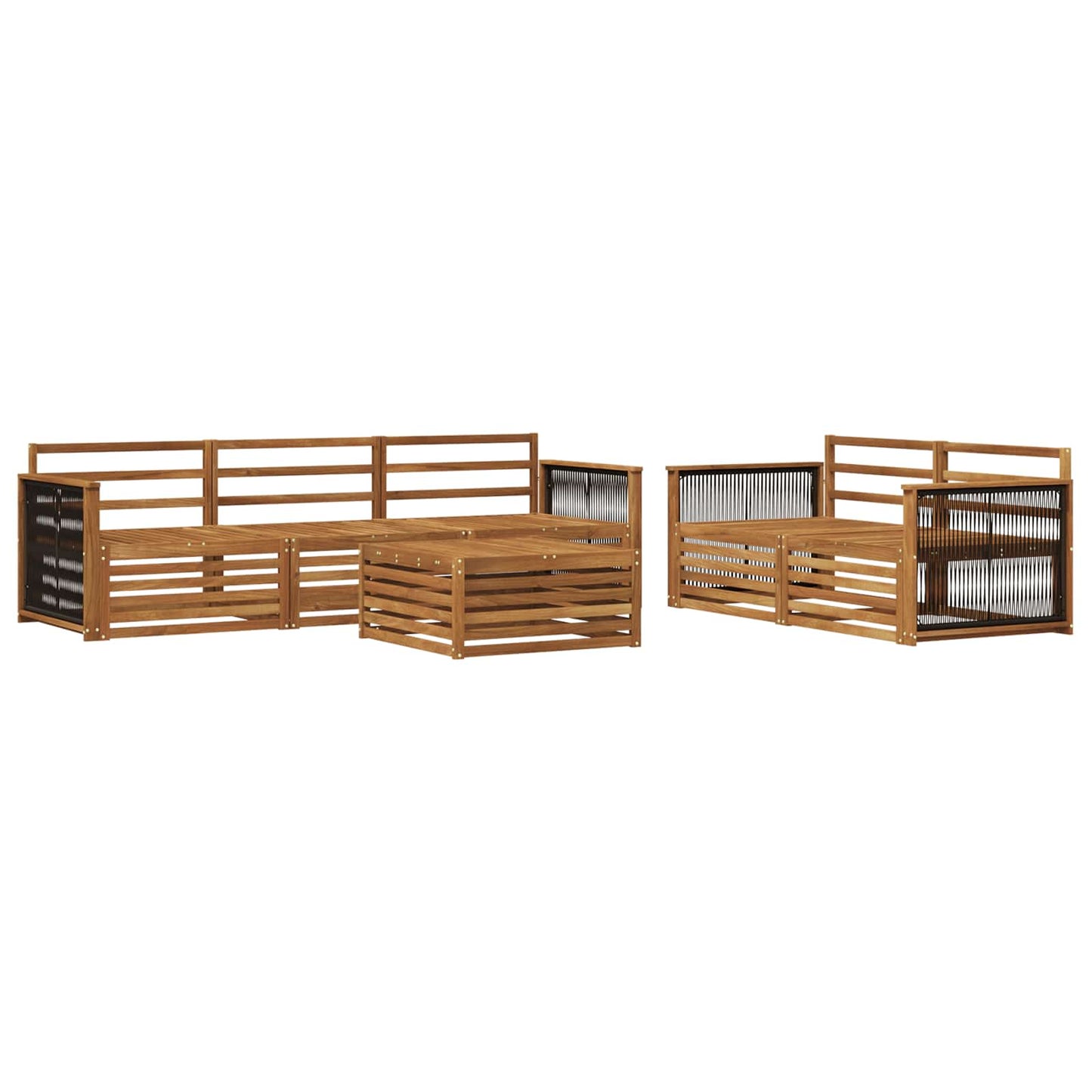 Set di divani da esterno 6 pcs Naturale