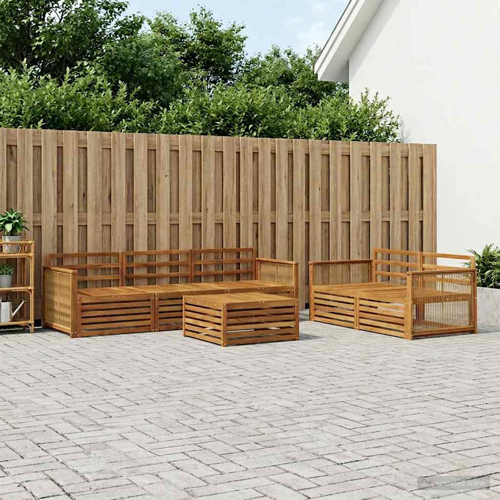 Set di divani da esterno 6 pcs Naturale