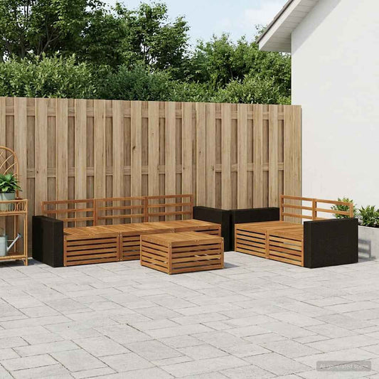 Set di divani da esterno 6 pcs Naturale
