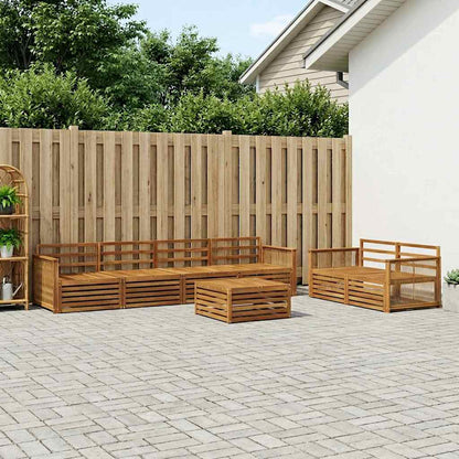Set di divani da esterno 7 pcs Naturale