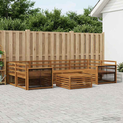 Set di divani da esterno 7 pcs Naturale