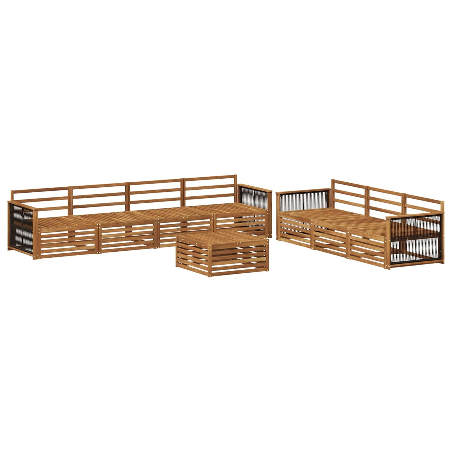 Set di divani da esterno 8 pcs Naturale