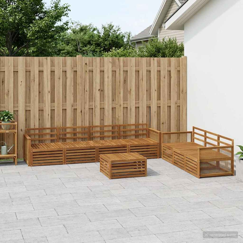 Set di divani da esterno 8 pcs Naturale