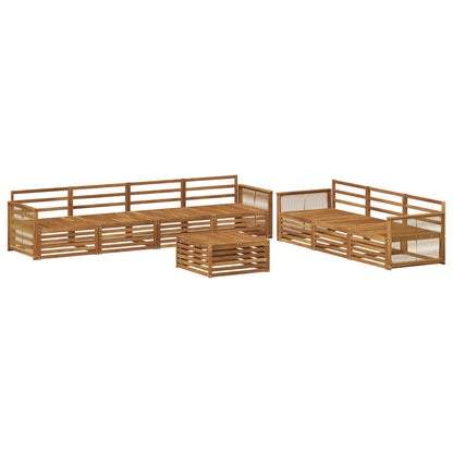 Set di divani da esterno 8 pcs Naturale