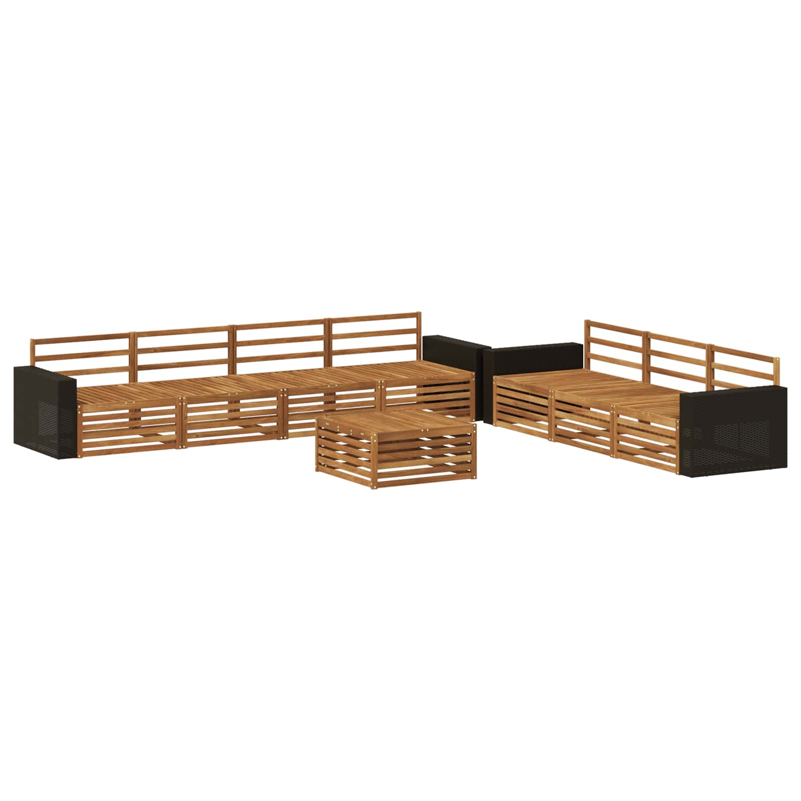 Set di divani da esterno 8 pcs Naturale 79 x 79 x 37 cm | homemem39