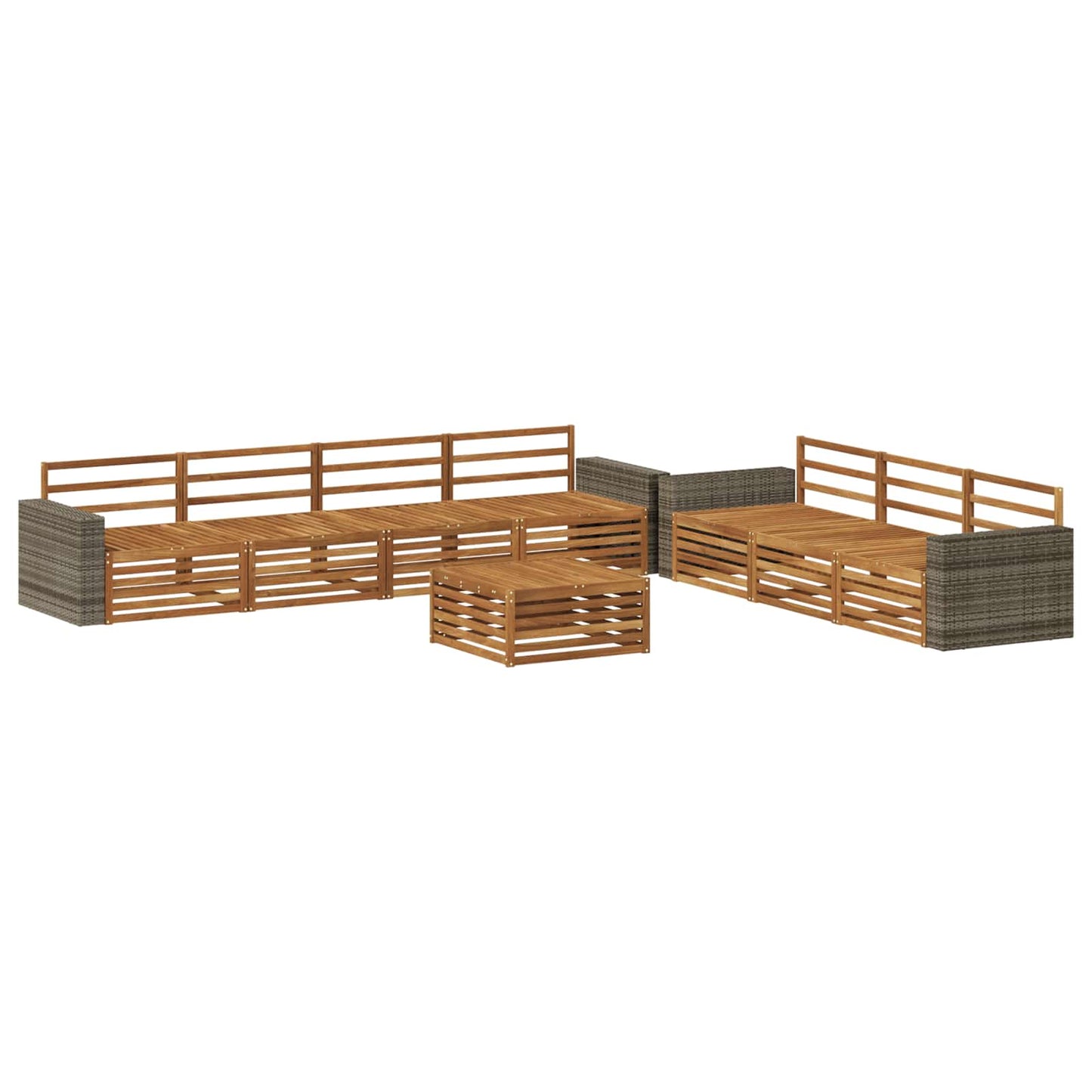 Set di divani da esterno 8 pcs Naturale 79 x 79 x 37 cm | homemem39