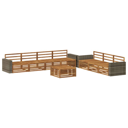 Set di divani da esterno 8 pcs Naturale 79 x 79 x 37 cm | homemem39