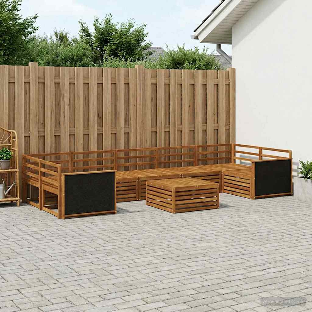 Set di divani da esterno 8 pcs Naturale | homemem39