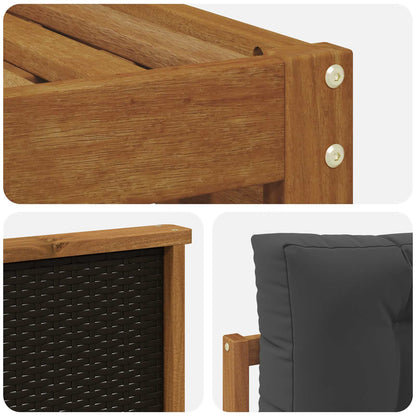 Set di divani da esterno 8 pcs Naturale e Antracite | homemem39