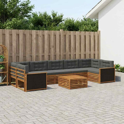 Set di divani da esterno 8 pcs Naturale e Antracite | homemem39