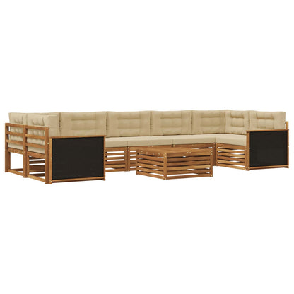 Set di divani da esterno 8 pcs Naturale e Beige | homemem39