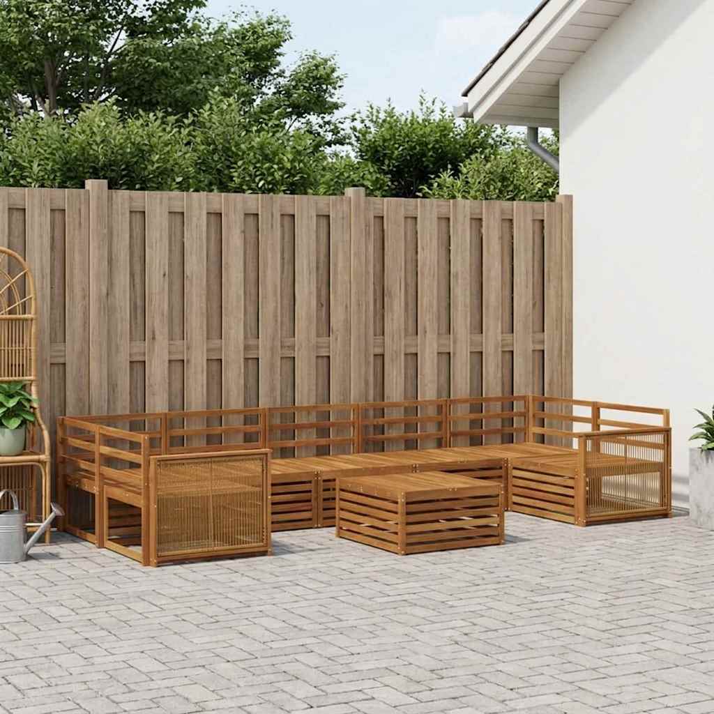 Set di divani da esterno 8 pcs Naturale | homemem39