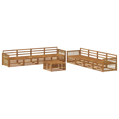 Set di divani da esterno 9 pcs Naturale