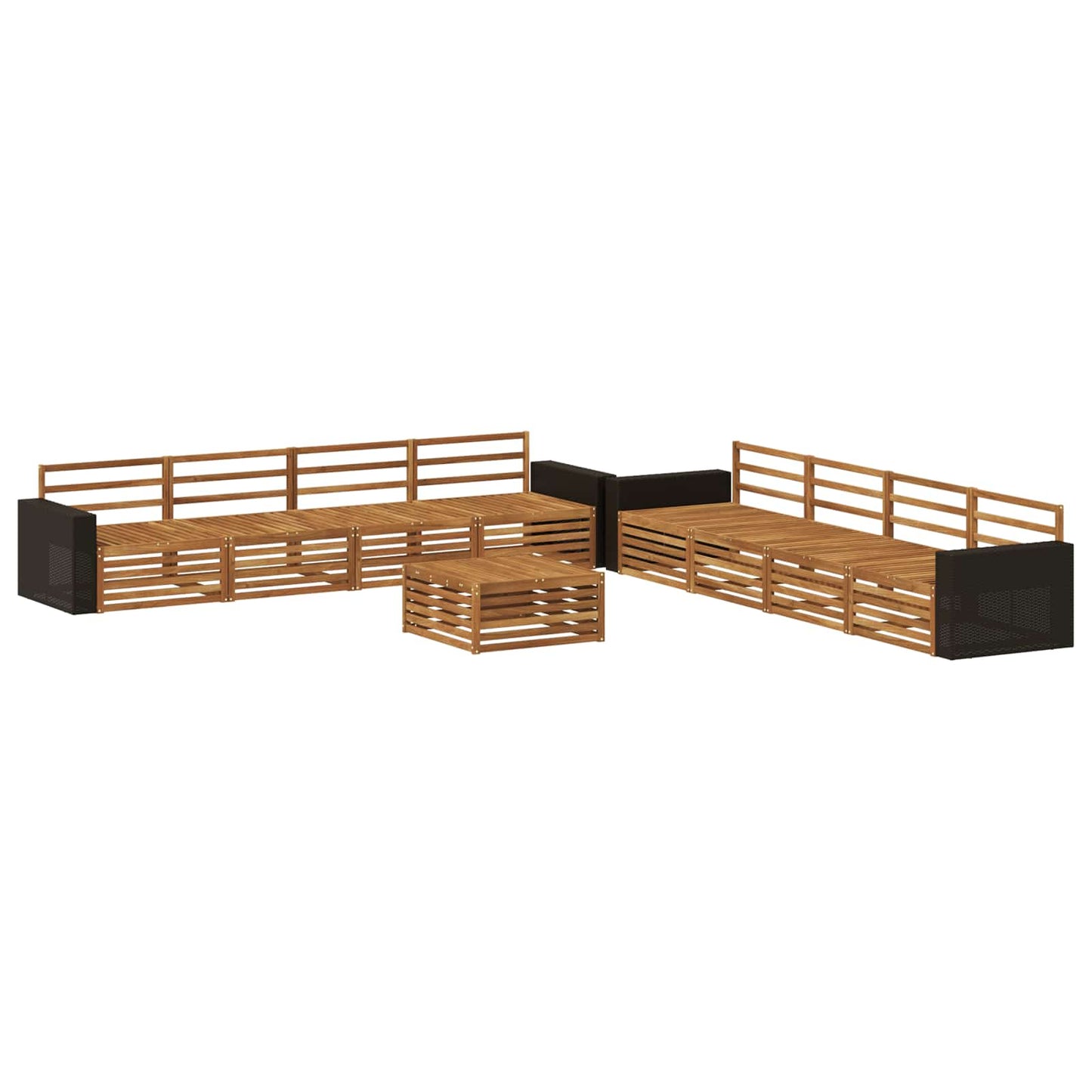Set di divani da esterno 9 pcs Naturale | homemem39