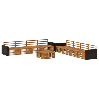 Set di divani da esterno 9 pcs Naturale | homemem39