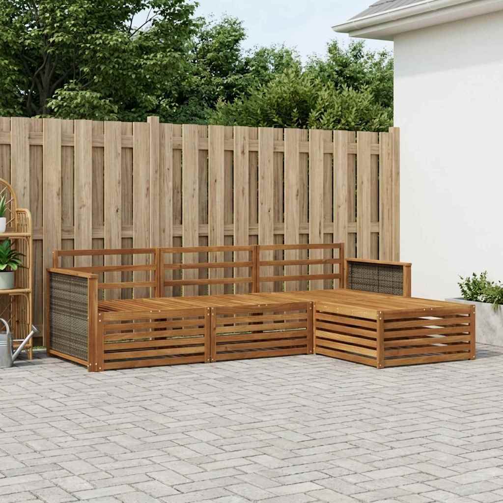 Set di divani da esterno Naturale 249,5 x 162,5 x 73 cm