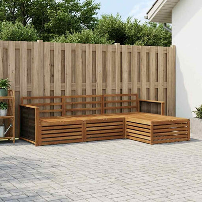 Set di divani da esterno Naturale 249 x 162,5 x 73 cm