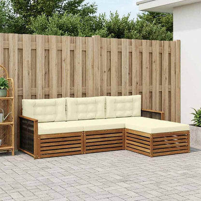 Set di divani da esterno Naturale e Crema 249 x 162,5 x 73 cm | homemem39