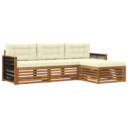 Set di divani da esterno Naturale e Crema 249 x 162,5 x 73 cm | homemem39