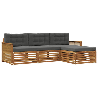 Set di divani da esterno con cuscino Naturale e Antracite