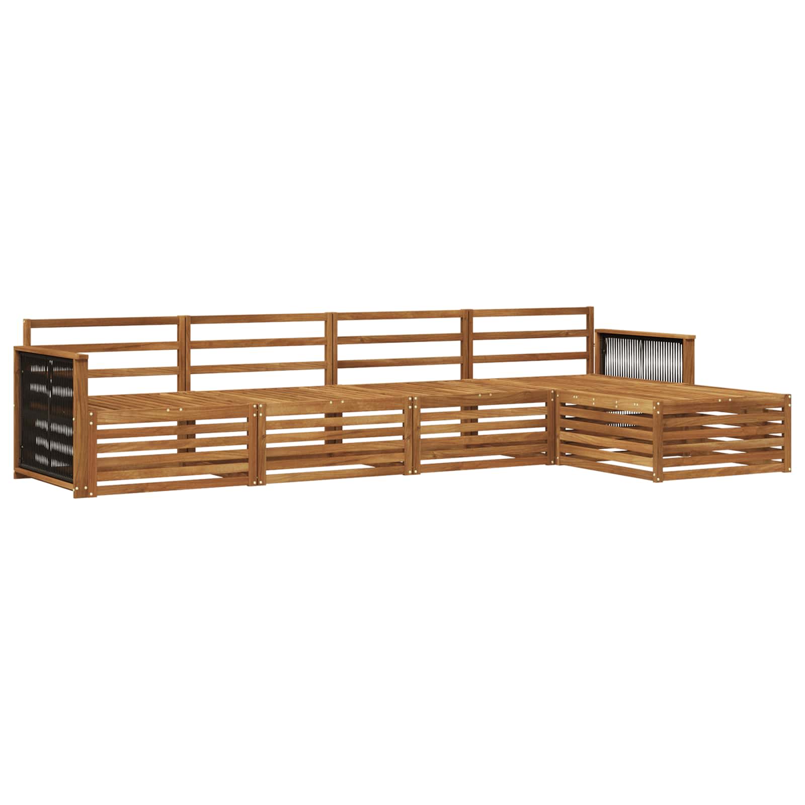 Set di divani da esterno 5 pcs Naturale | homemem39