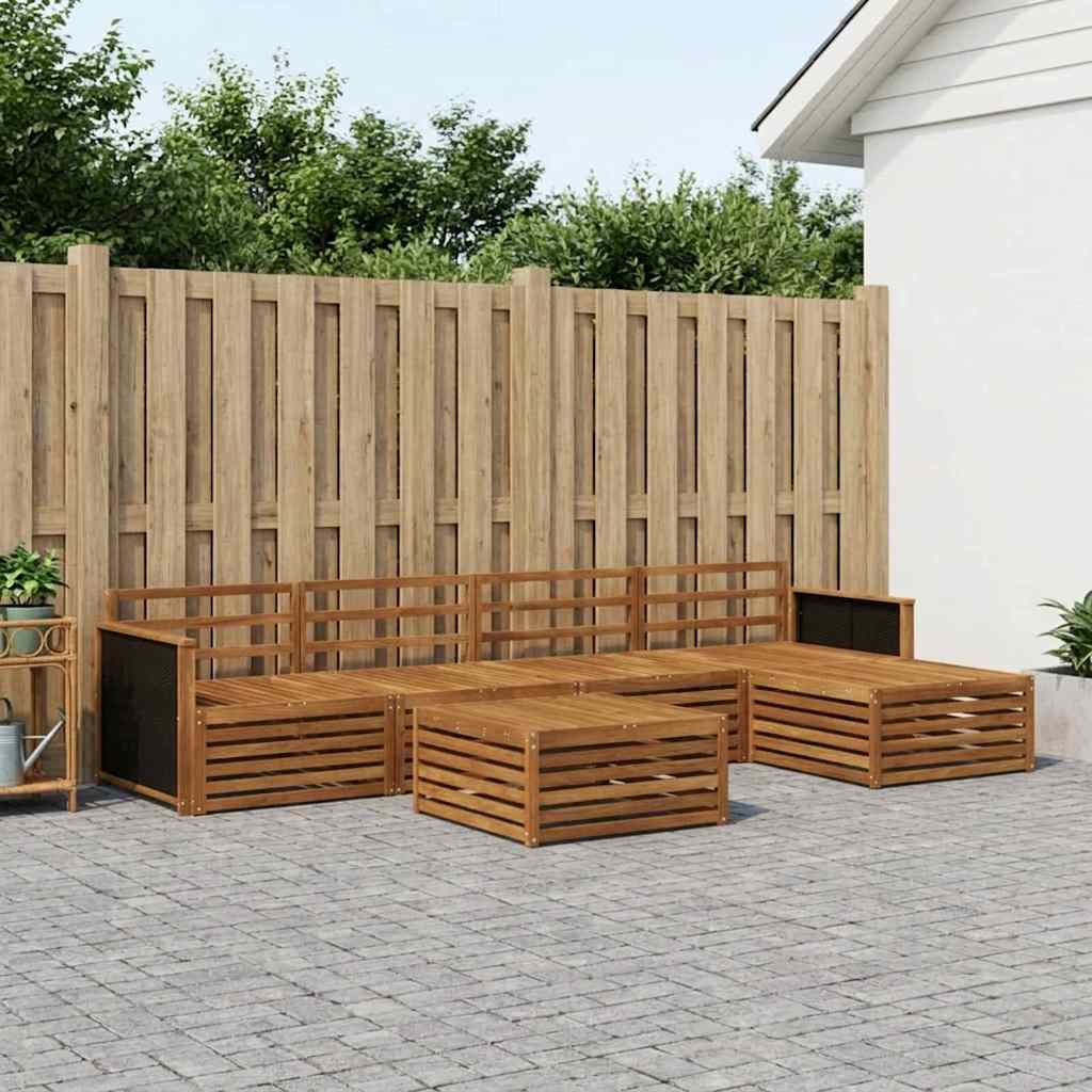 Set di divani da esterno 6 pcs Naturale 79 x 79 x 37 cm | homemem39