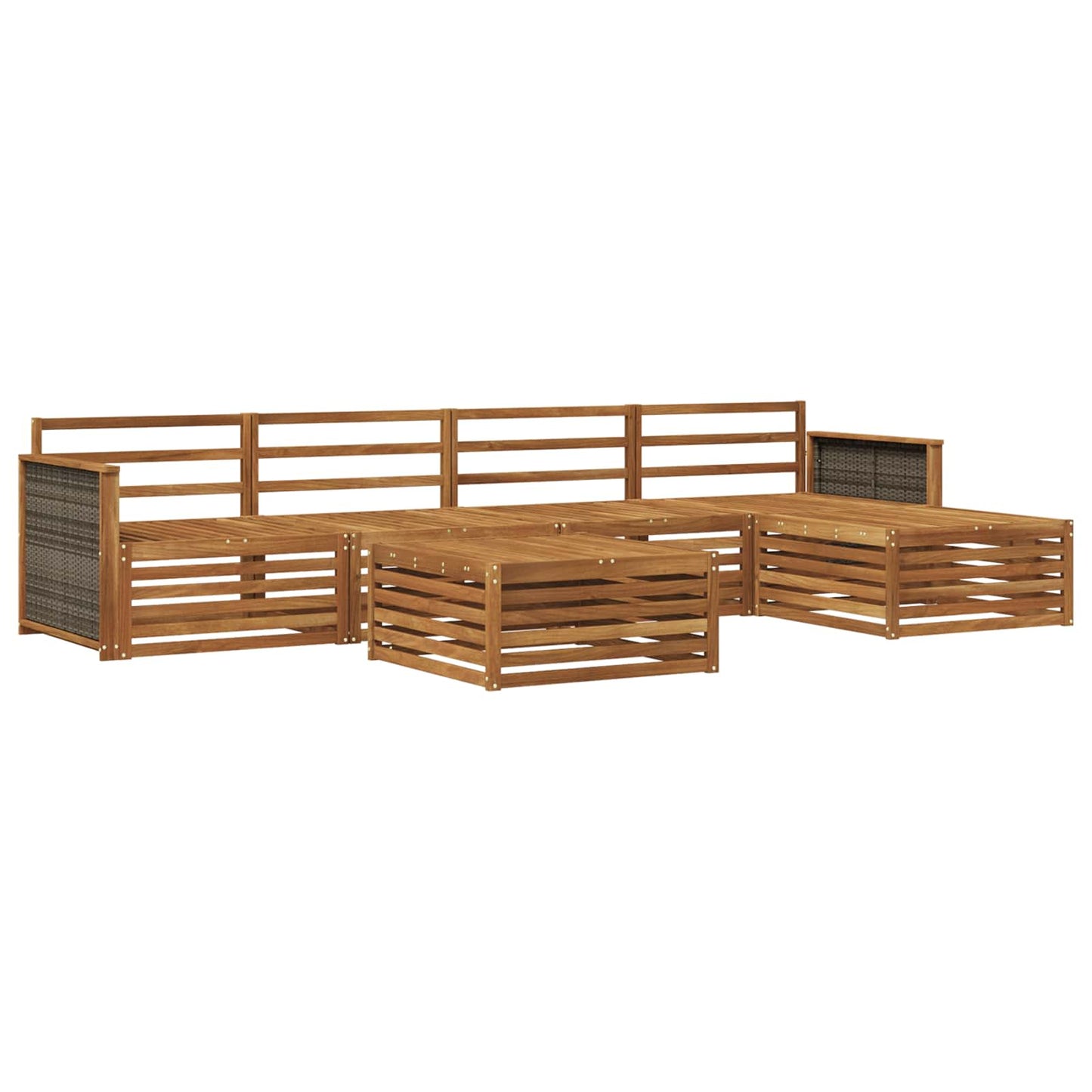Set di divani da esterno 6 pcs Naturale