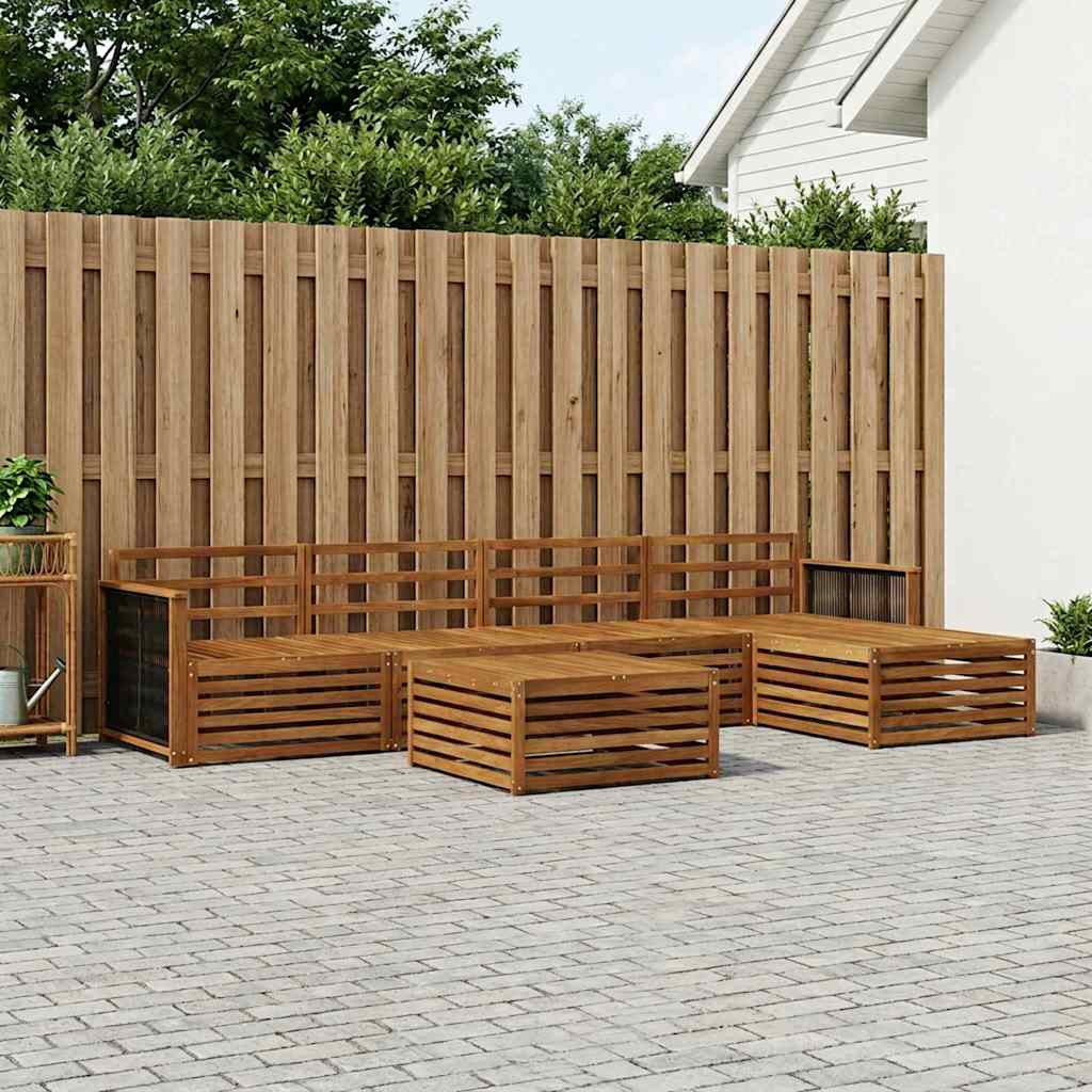 Set di divani da esterno 6 pcs Naturale
